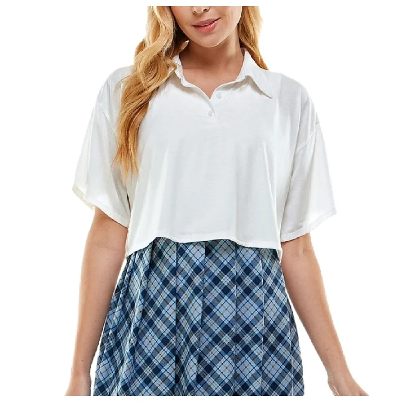Soft Looks Kingston Junior's Two Piece Printed Skirt Dress Blue Size X-Large