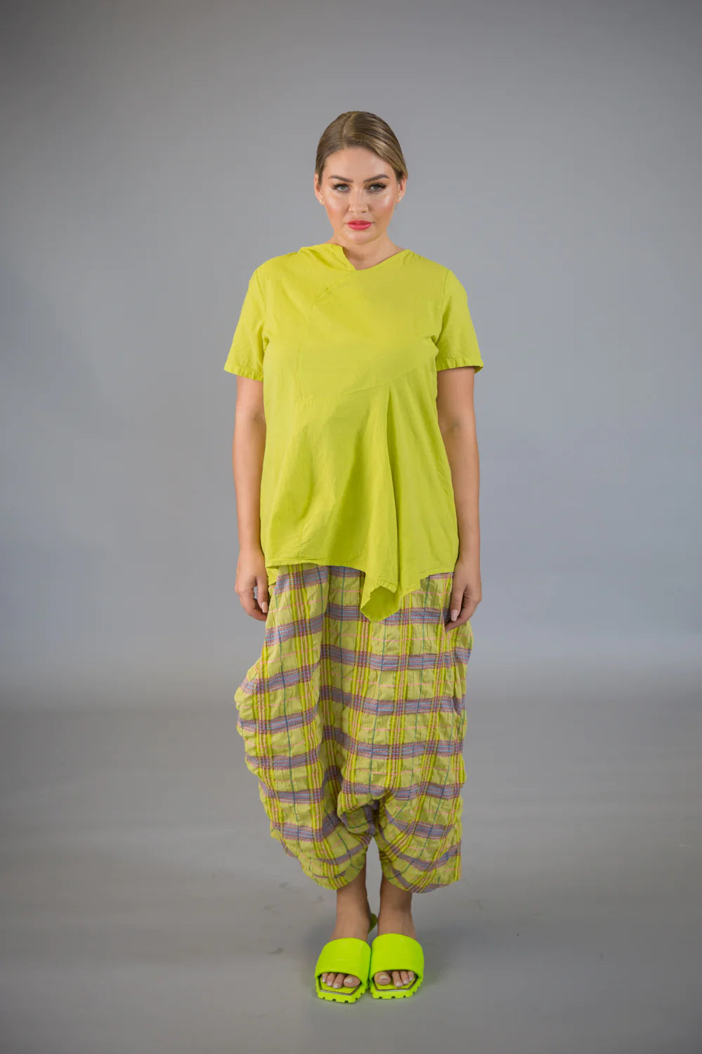 High Street Style Paolo Tricot Sale, WT110725 Asymmetrical Top 50% Off Regular Price