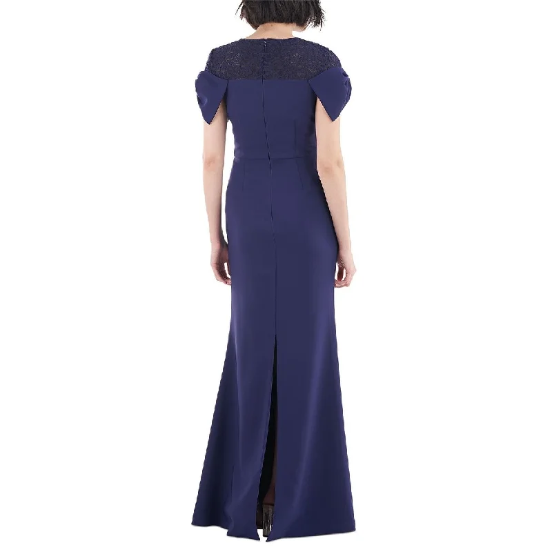 Sports Fitness Style Js Collections Women's Annalise Bow Mermaid Gown Blue Size 10