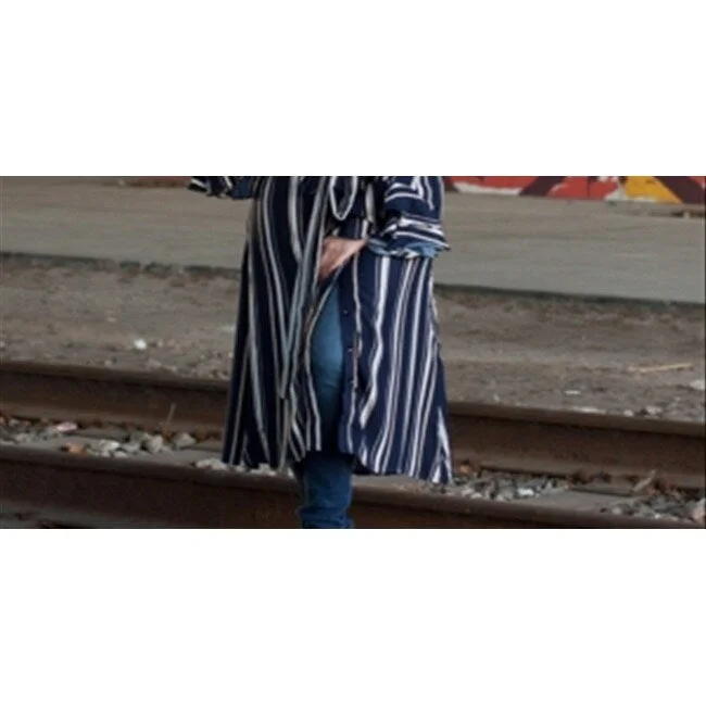 Breathable Design Verona Collection Women's Striped Shirtdress Blue Size Xx-Large