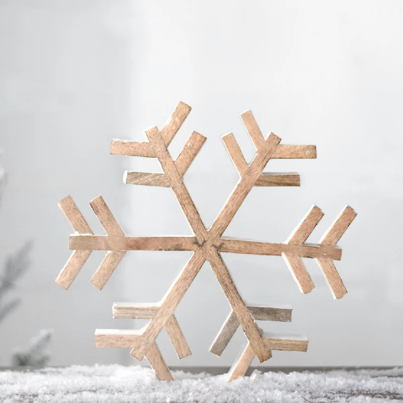 Moisture wicking PDMAB22-002 9.06" Wooden Snowflake Table Decor