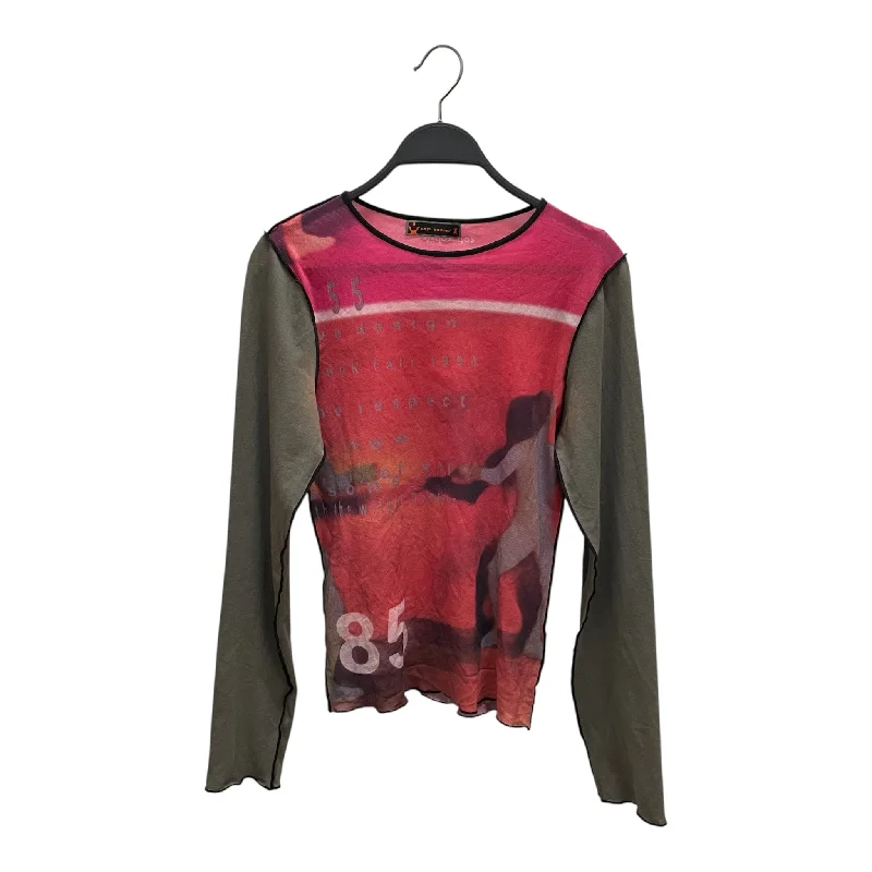 Fashion Trend cop.copine/LS T-Shirt/2/All Over Print/Polyester/PNK/MESH 85