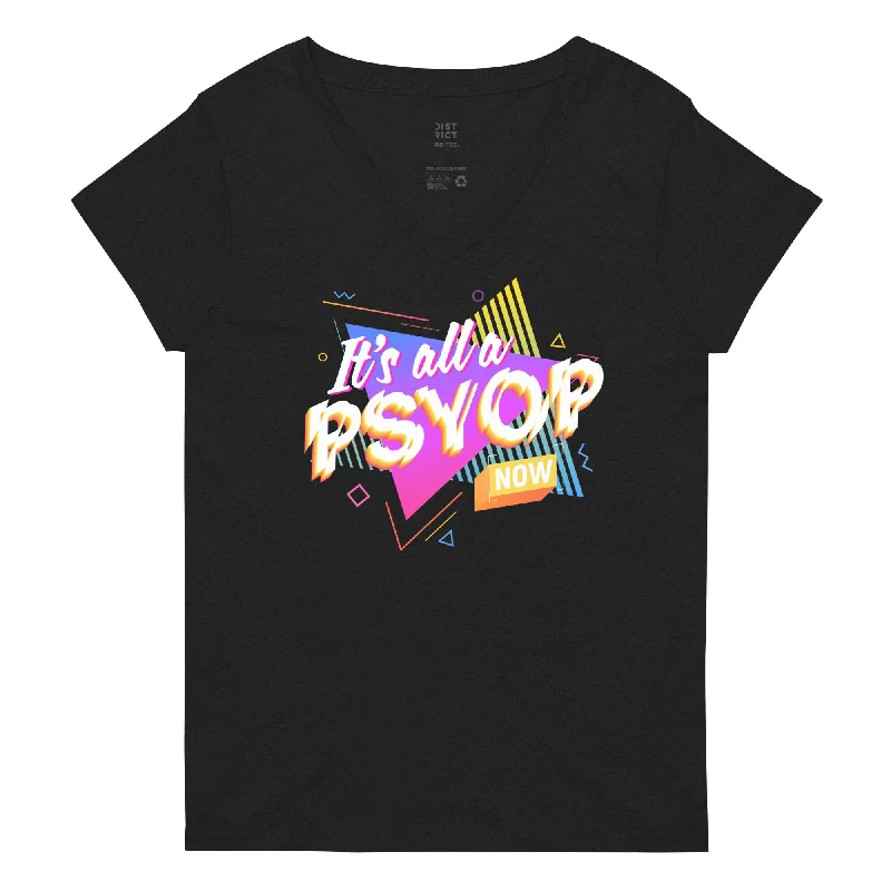 Body Design It's All a Psyop Now Women’s V-neck Tee