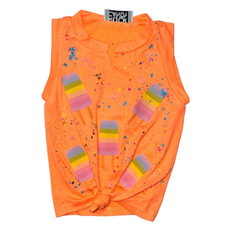 POPSICLE SPLATTER TIE TANK TOP