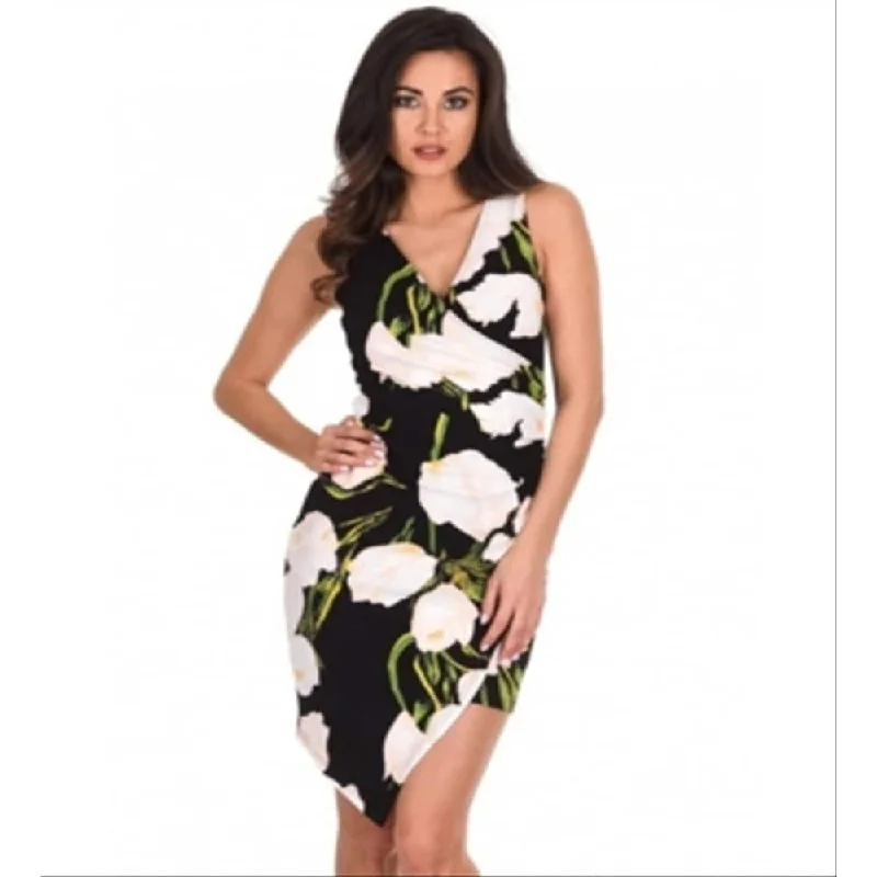 Sweet Breath Ax Paris Women's Floral Midi Dress Black Size 12