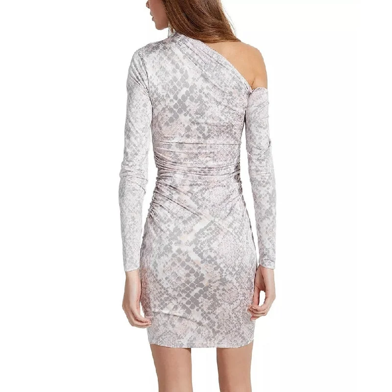 Personalized Clothing Guess Women's Marian One-Shoulder Dress Gray Size X-Small