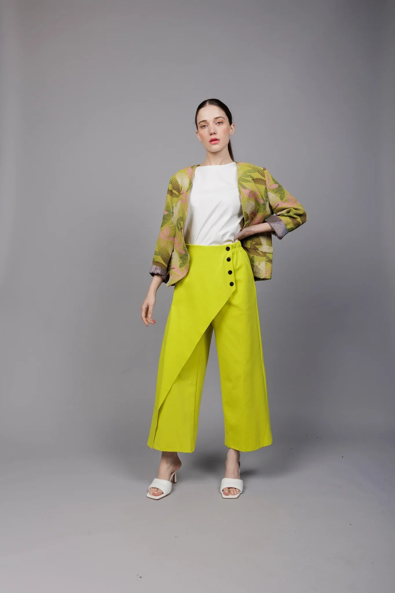 Tropical Style Paolo Tricot, SU8622 Raw Edge T White