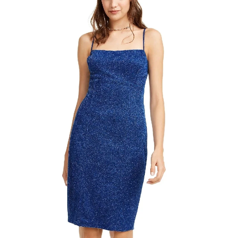 Advanced Customization Jump Junior's Glitter Spaghetti Strap Square Neck Party Dress Blue Size 7-8 Advanced Customization Jump Junior's Glitter Spaghetti Strap Square Neck Party Dress Blue Size 7-8