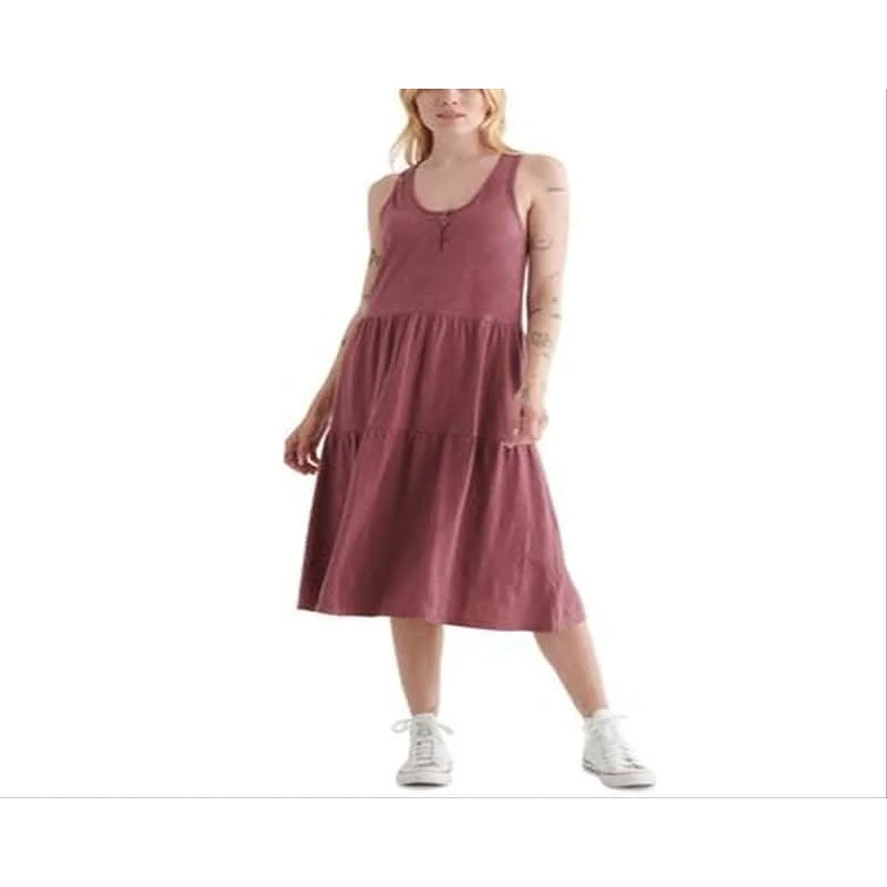 Design Trend Lucky Brand Women's Tiered Racerback Midi Dress Pink Size Small