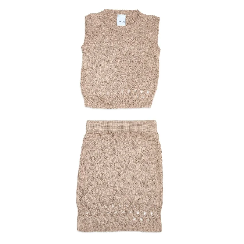 LENI KNITTED TANK AND SKIRT SET