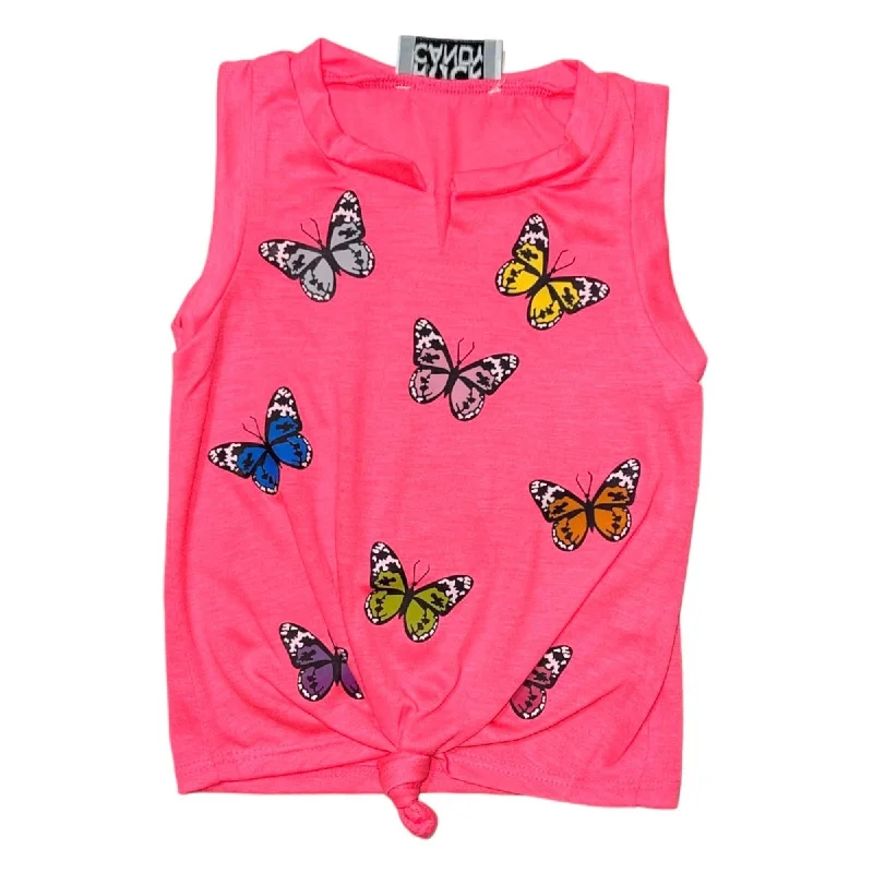 BUTTERFLY NEON TIE TANK TOP