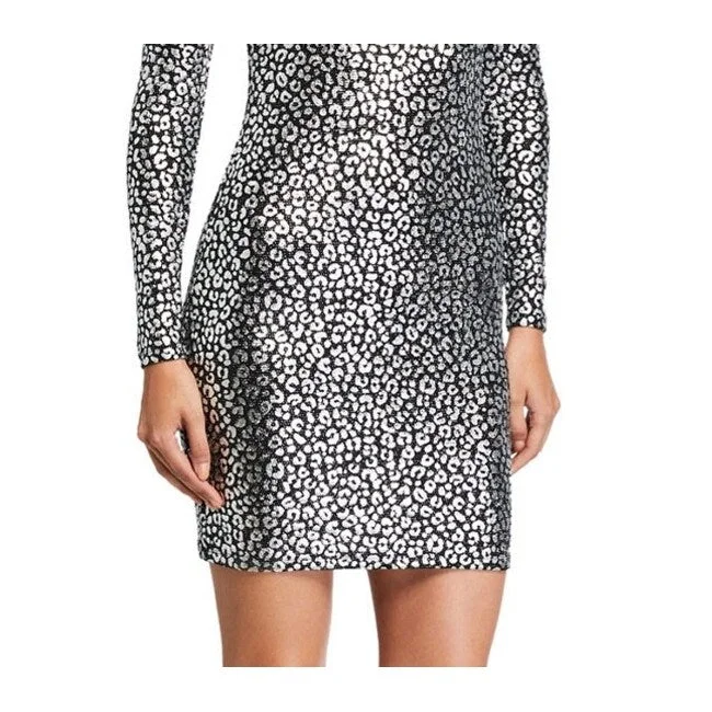 New Design Michael Kors Women's Long Sleeve Mini Body Con Party Dress Gray Size X-Small New Design Michael Kors Women's Long Sleeve Mini Body Con Party Dress Gray Size X-Small