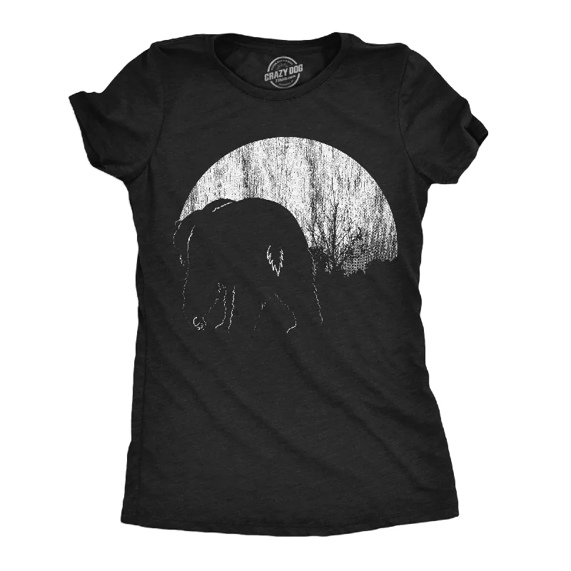 Sports High Waist Style Moon Bear Women's T Shirt