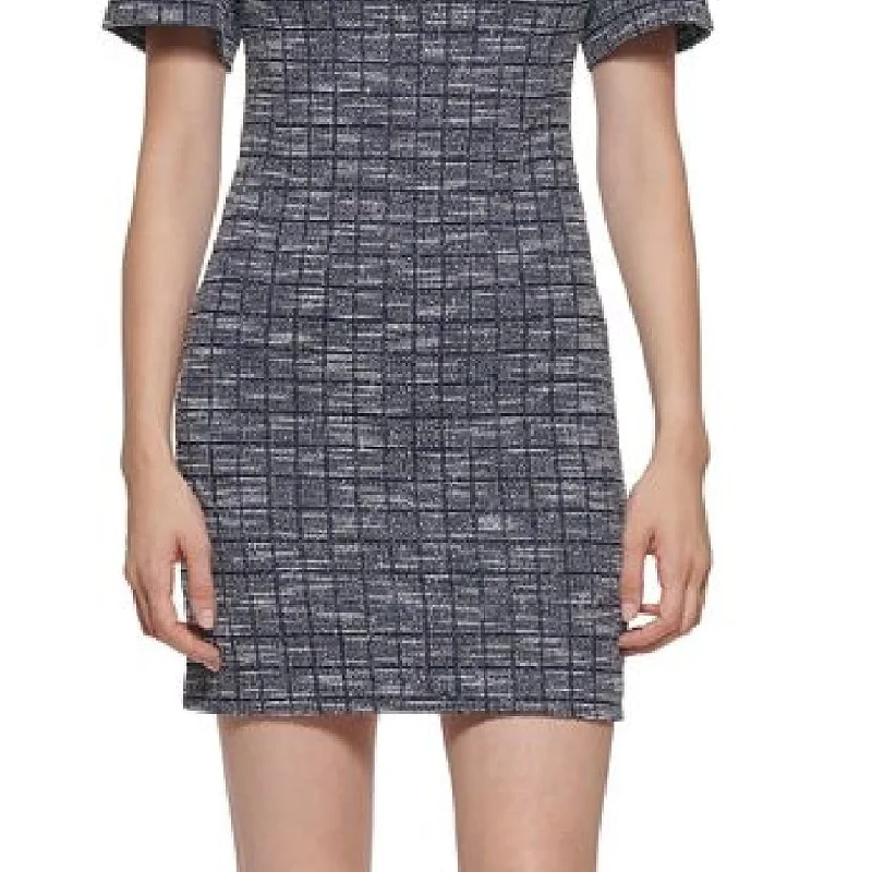 Fashionable and versatile Calvin Klein Women's Tweed Shift Dress Black Size 6