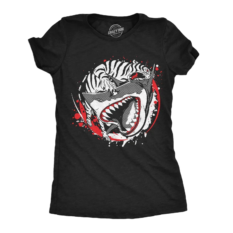 Warm And Comfortable Tiger Shark Ying Yang Women's T Shirt