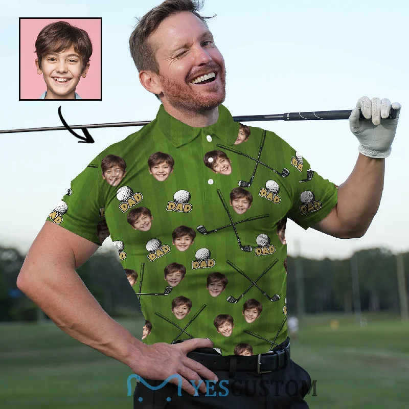 Personalized print Custom Face My DAD All Over Print Black Polo Shirt Personalized Men's Golf Shirt Personalized print Custom Face My DAD All Over Print Black Polo Shirt Personalized Men's Golf Shirt
