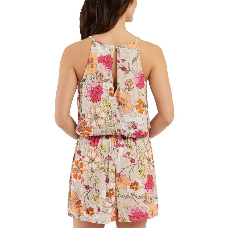 Avant-garde trend Bcx Junior's Floral Romper Brown Size X-Small