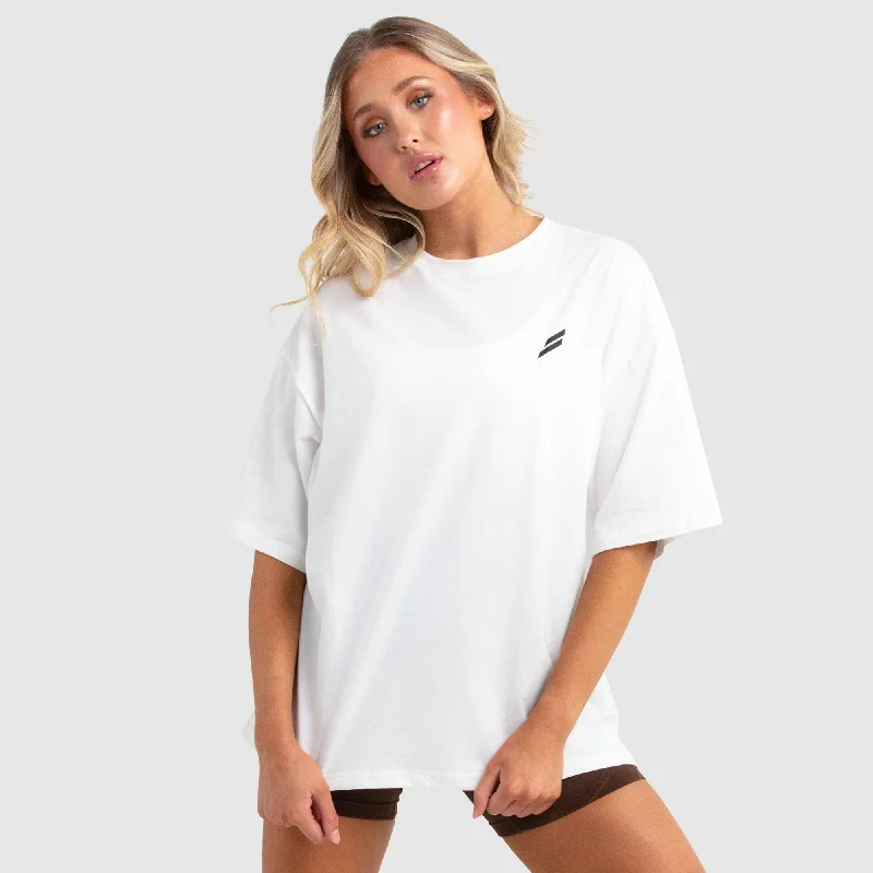 Trendy and versatile Women's Everyday Oversize Tee - White