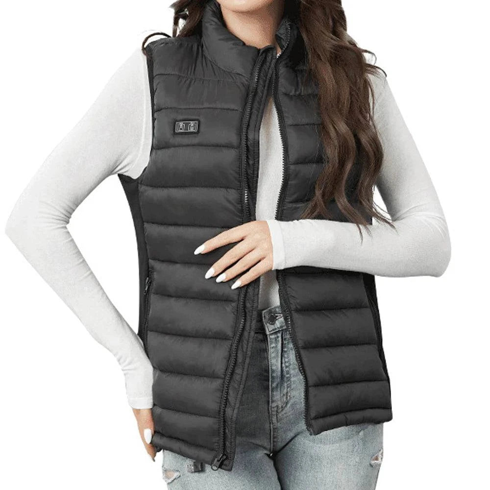 Body Design USB Charging Electric Heated Vest for Women Lightweight 4-zone Adjustable Temperature Outdoor Slim Fit Heated Vest Body Design USB Charging Electric Heated Vest for Women Lightweight 4-zone Adjustable Temperature Outdoor Slim Fit Heated Vest