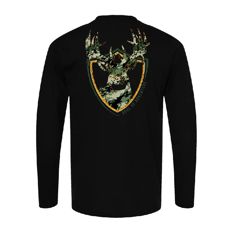 Sports Fashion Graphic Tee | Geo Camo Patriot | Black