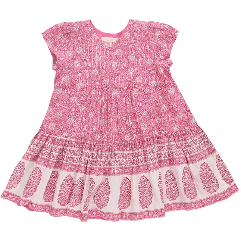 High-end atmosphere Pink Chicken Adele Dress in Hot Pink Garden Floral