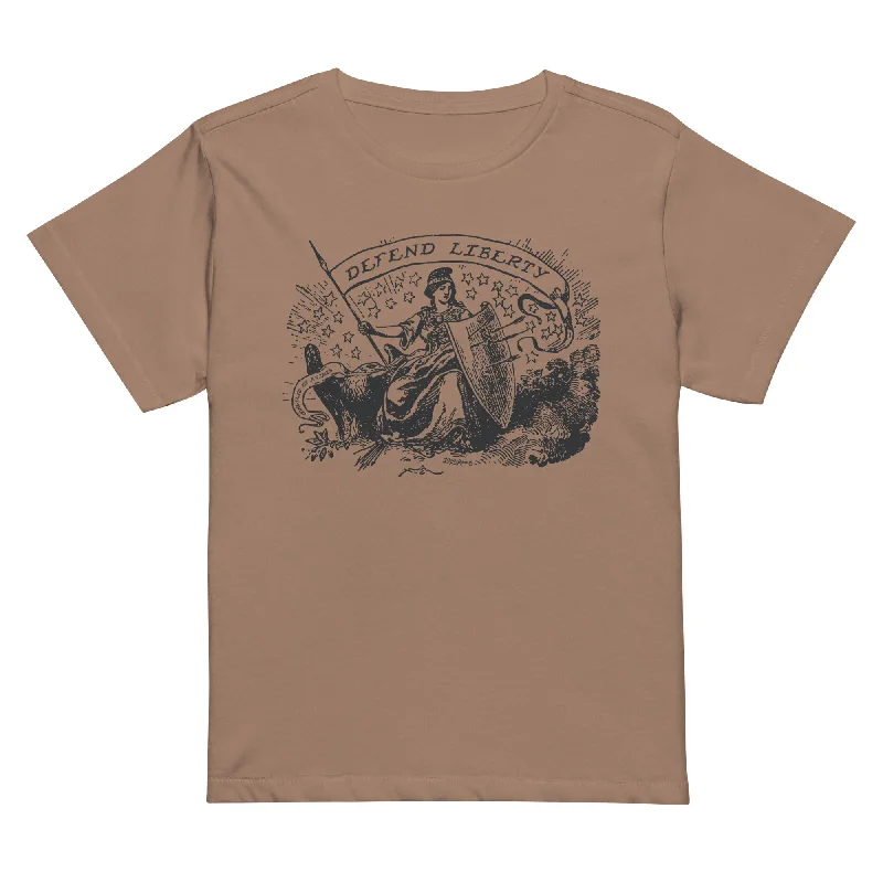 Classic Style Defend Liberty Women’s high-waisted t-shirt