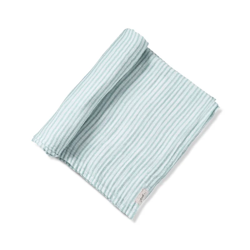 Sports Jumpsuit Pehr Swaddle Blanket in Sea Stripes Away