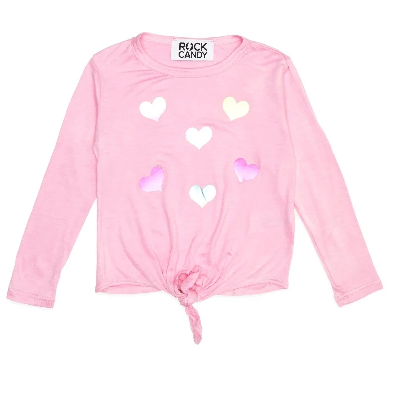 FOIL HEARTS LONG SLEEVE TSHIRT