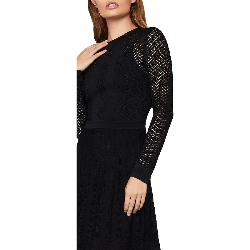 Skirt style Bcbgmaxazria Women's Pointelle Sweater Cocktail Dress Black Size Xx-Small Skirt style Bcbgmaxazria Women's Pointelle Sweater Cocktail Dress Black Size Xx-Small