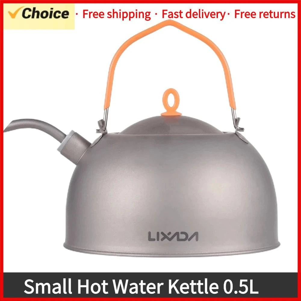 Sports Design Small Hot Water Kettle 0.5L with Coffee Pot Ti Spout Lightweight for Camping Hiking Backpacking Picnic 0.5L Sports Design Small Hot Water Kettle 0.5L with Coffee Pot Ti Spout Lightweight for Camping Hiking Backpacking Picnic 0.5L