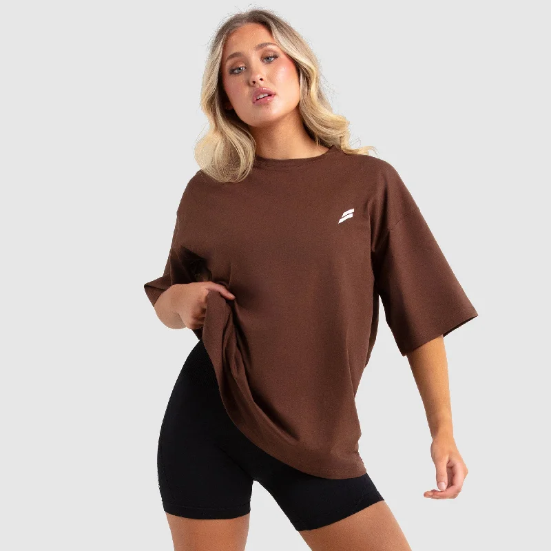 Extra long version Women's Everyday Oversize Tee - Espresso