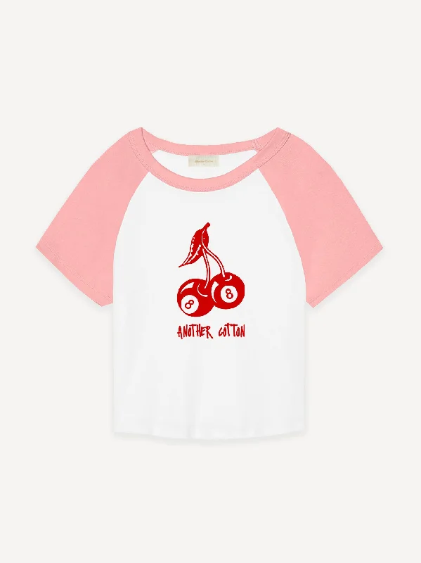 Fashionable And Fashionable Eight Ball Rib Raglan Baby Tee