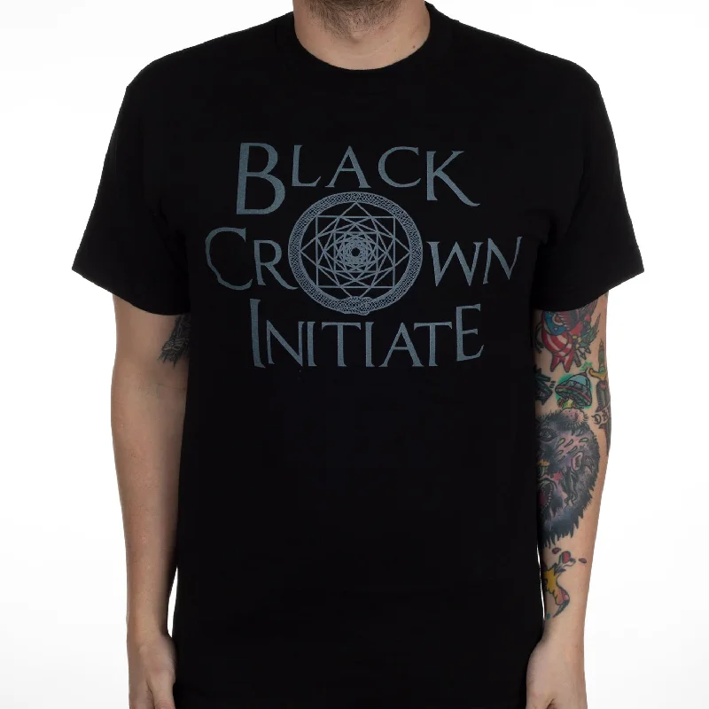 Exquisite Embroidery Black Crown Initiate "Square Logo" T-Shirt