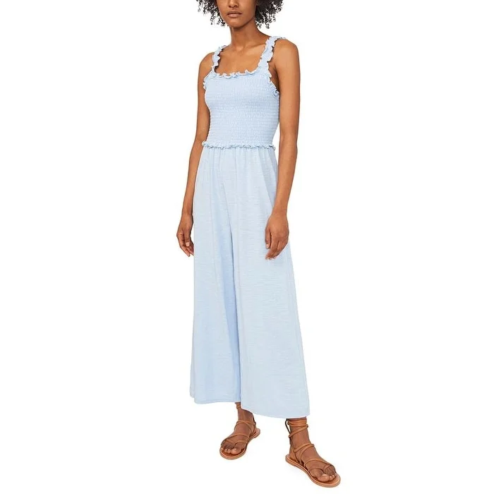 Celebrity Picks Riley & Rae Women's Smocked Jumpsuit Blue Size Medium