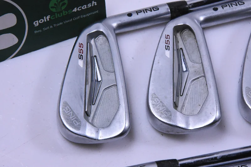 Versatile Wear Ping S55 Irons / 3-PW / Black Dot / Stiff Flex N.S.Pro Modus3 Tour 105 Shafts