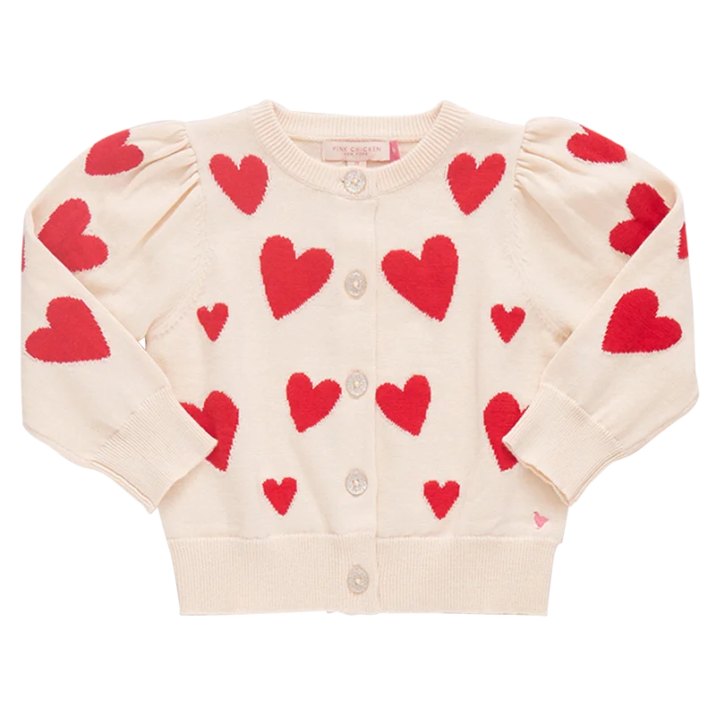 Exquisite workmanship Pink Chicken Constance Sweater in Red Hearts