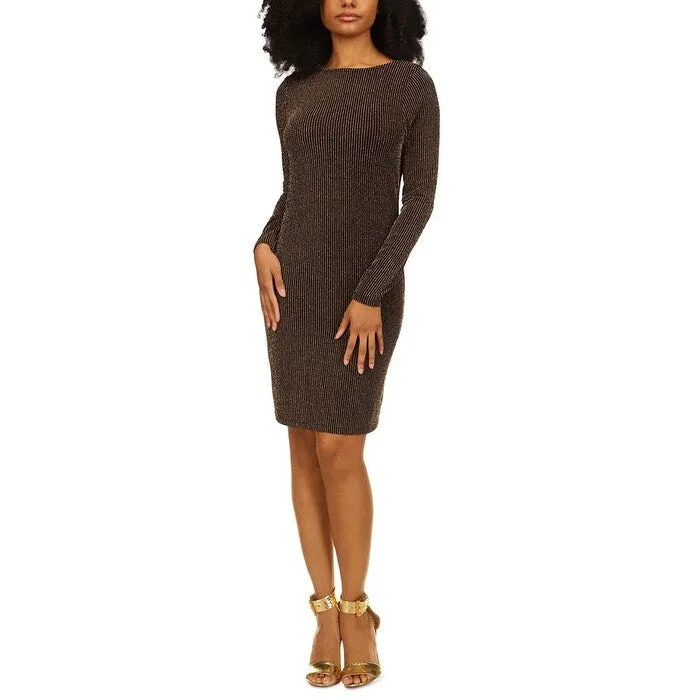 Sports outdoor style Michael Kors Women's Sparkle Cowl Back Dress Black Size Medium