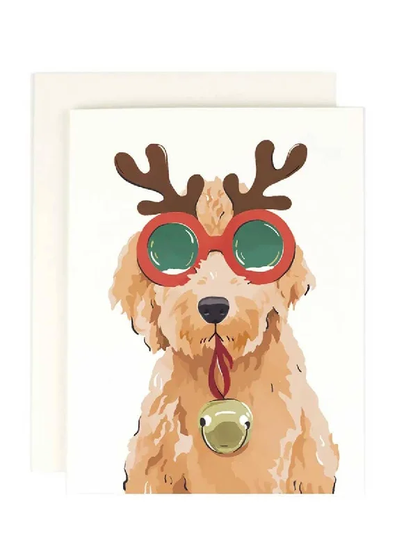 Urban Fashion Reindeer Doodle Card