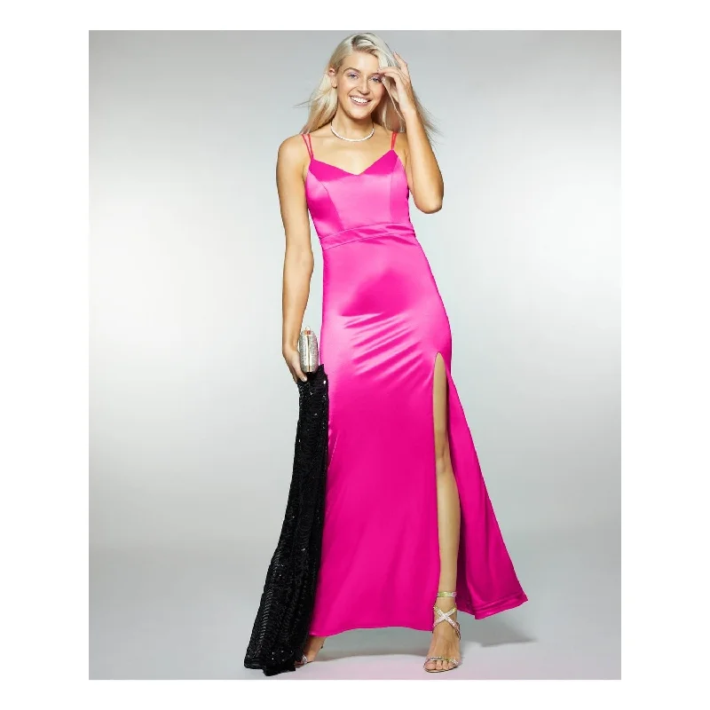 Everyday Comfort City Studio Women's Spaghetti Strap Maxi Body Con Evening Dress Pink Size 11