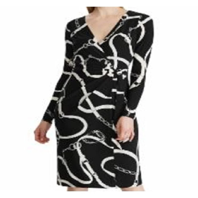 Free and comfortable Ralph Lauren Women's Equestrian Long Sleeve Surplice Dress Black Size 0 Free and comfortable Ralph Lauren Women's Equestrian Long Sleeve Surplice Dress Black Size 0