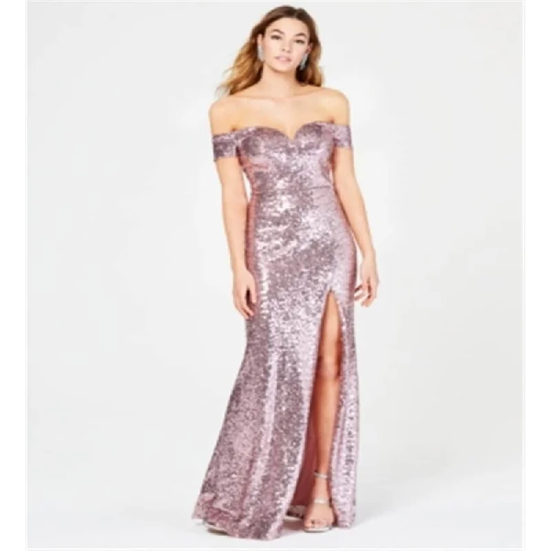 Diamond Series B Darlin Women's Sequin Gown Dress Pink Size 5-6 - 45052