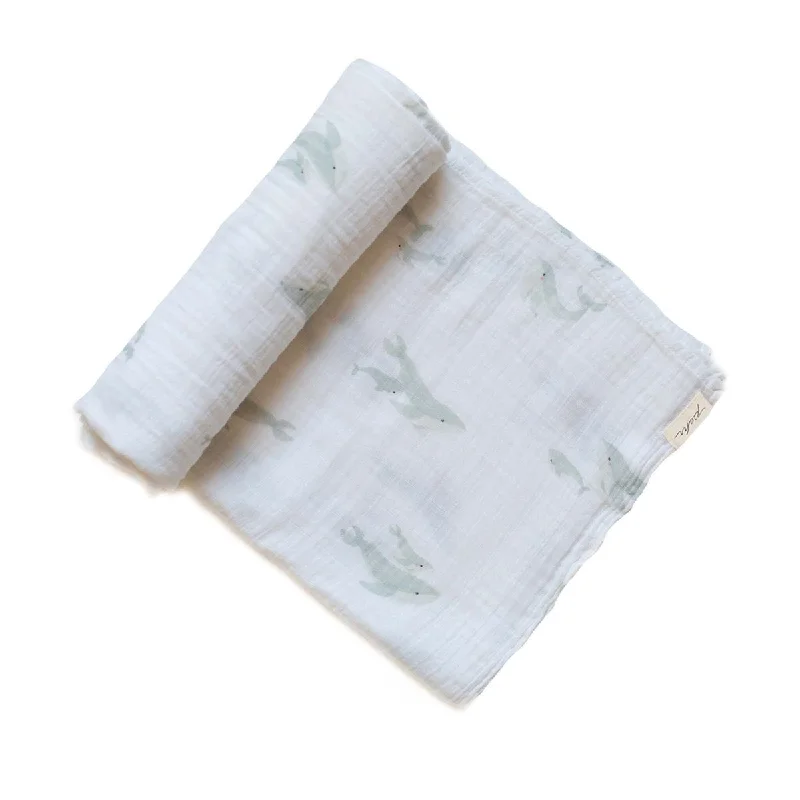 Sports Fitness Style Pehr Swaddle Blanket in Follow Me Whale