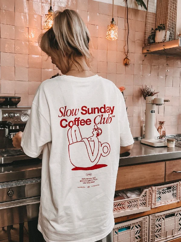 Easy Fashion Slow Sunday Coffee Club T-Shirt