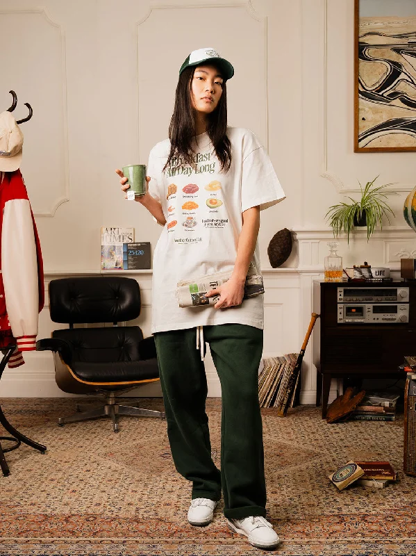 Mid-length Style Breakfast All Day T-Shirt