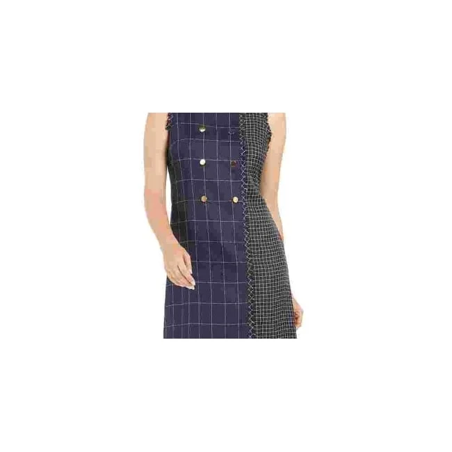 Simple Style Julia Jordan Women's Double Breasted Tweed Shirtdress Blue Size 14