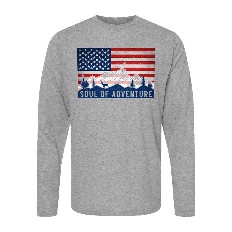 Fashion Must-have Graphic Tee | SOA Flag | Heather Grey