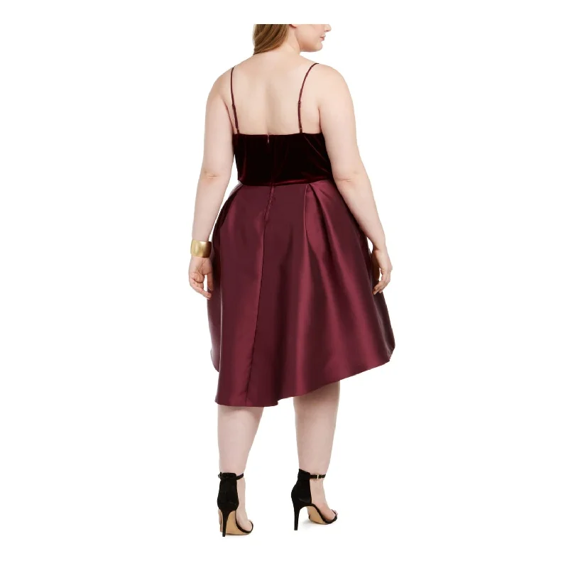 Comfort Fit Teeze Me Women's Spaghetti Strap Short Party Dress Red Size 22