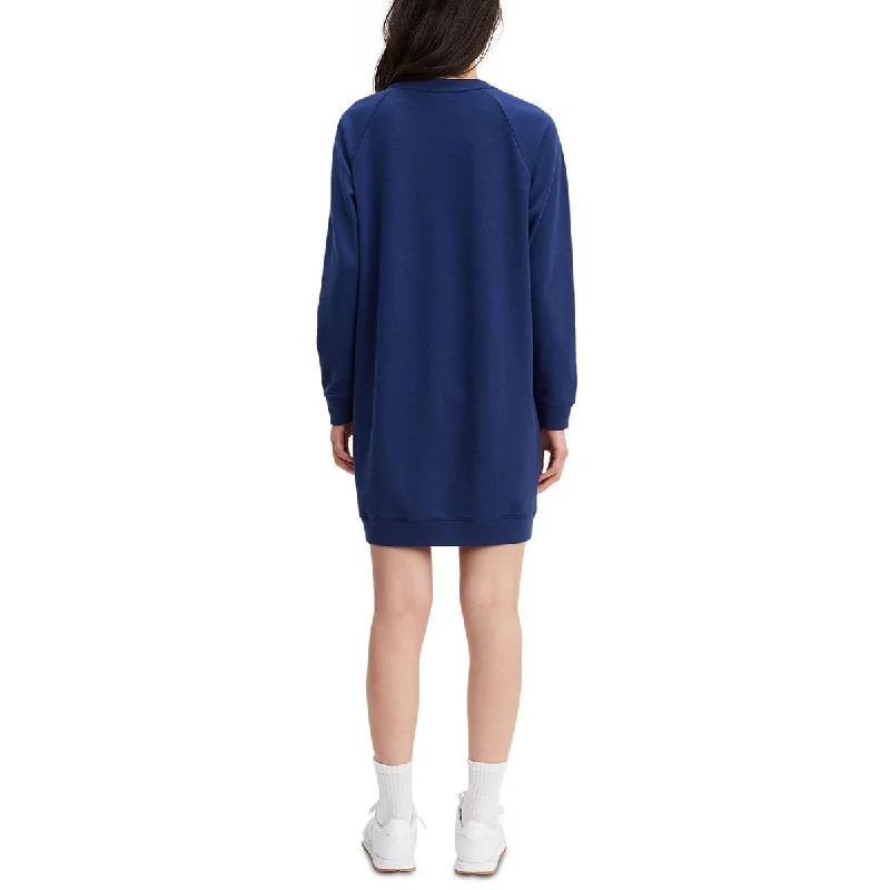 British casual Levi's Women's Crew Sweatshirt Dress Blue Size X-Small
