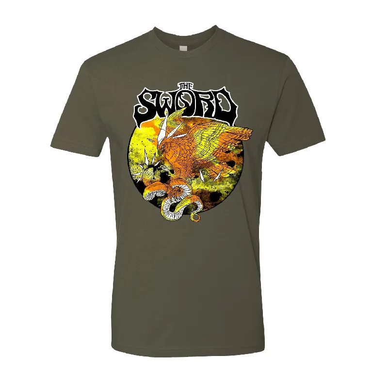 Retro Literary Style The Sword "Hawk And Serpent" T-Shirt