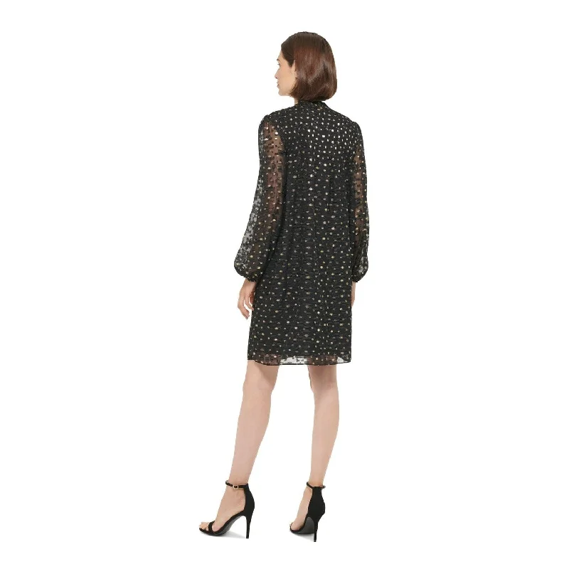 Trendy Comfort Dkny Women's Pleated Short Mini Dress Black Size 8